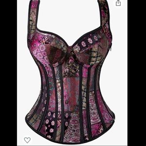 New!! Satin Lace Up Corset